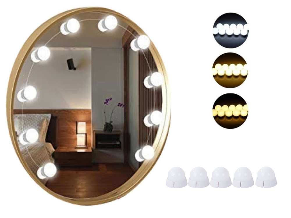 Lampki do lustra toaletki zestaw 10 sztuk LED