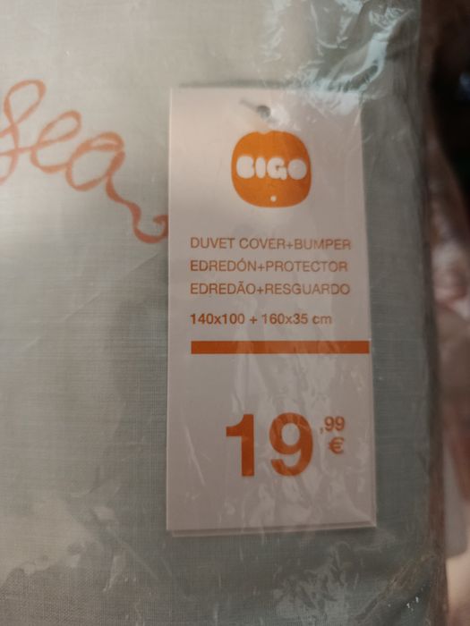 Edredom e protetor de berço NOVO