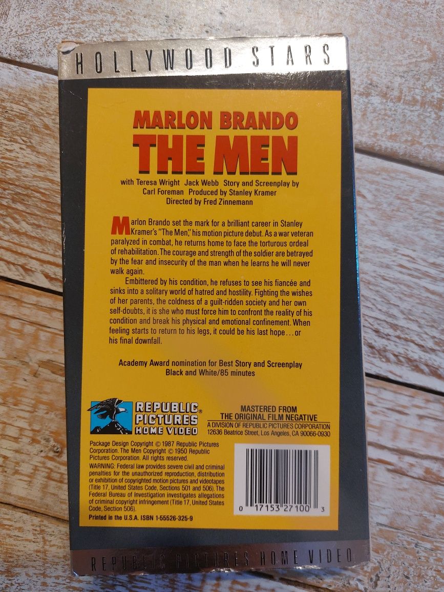 The Men. Marlon Brando. Kaseta vhs