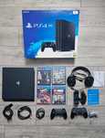 Konsola PS4 Pro + 2 pady + gry + ładowarka (Zestaw Playstation 4 Pro)