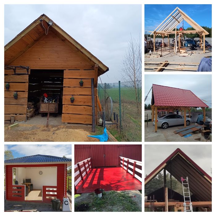 Wiaty, drewutnie, narzędziownie, domki dla dzieci