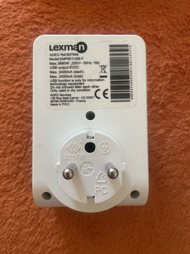 Ładowarka z gniazdkiem 2 x USB A 2.4 A