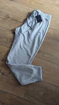 Spodnie dresowe joggery męskie Tommy Hilfiger szare XXL z wadą