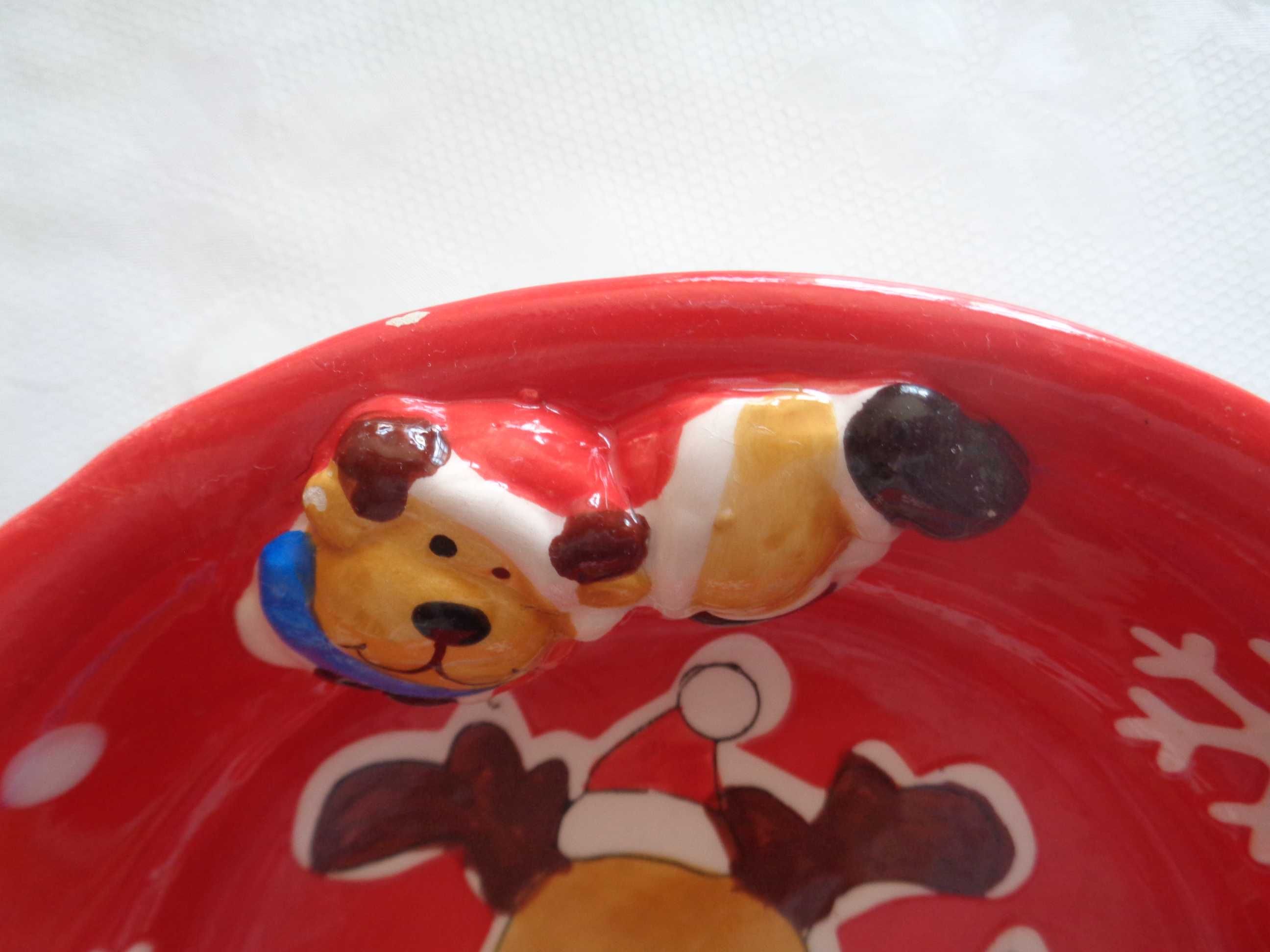 Zestaw dla dziecka: talerzyk, miseczka i kubek - świąteczny motyw
