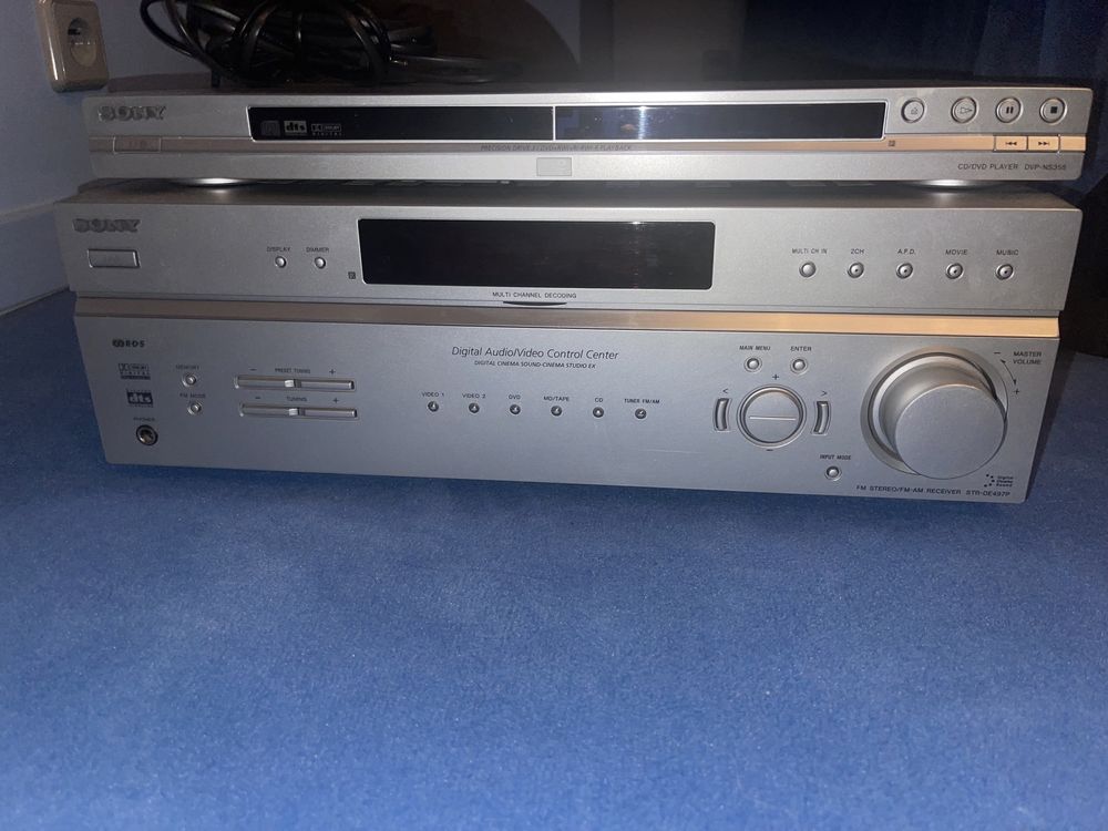 Kino Domowe SONY STR-D497P + subwoofer + głośniki + DVD