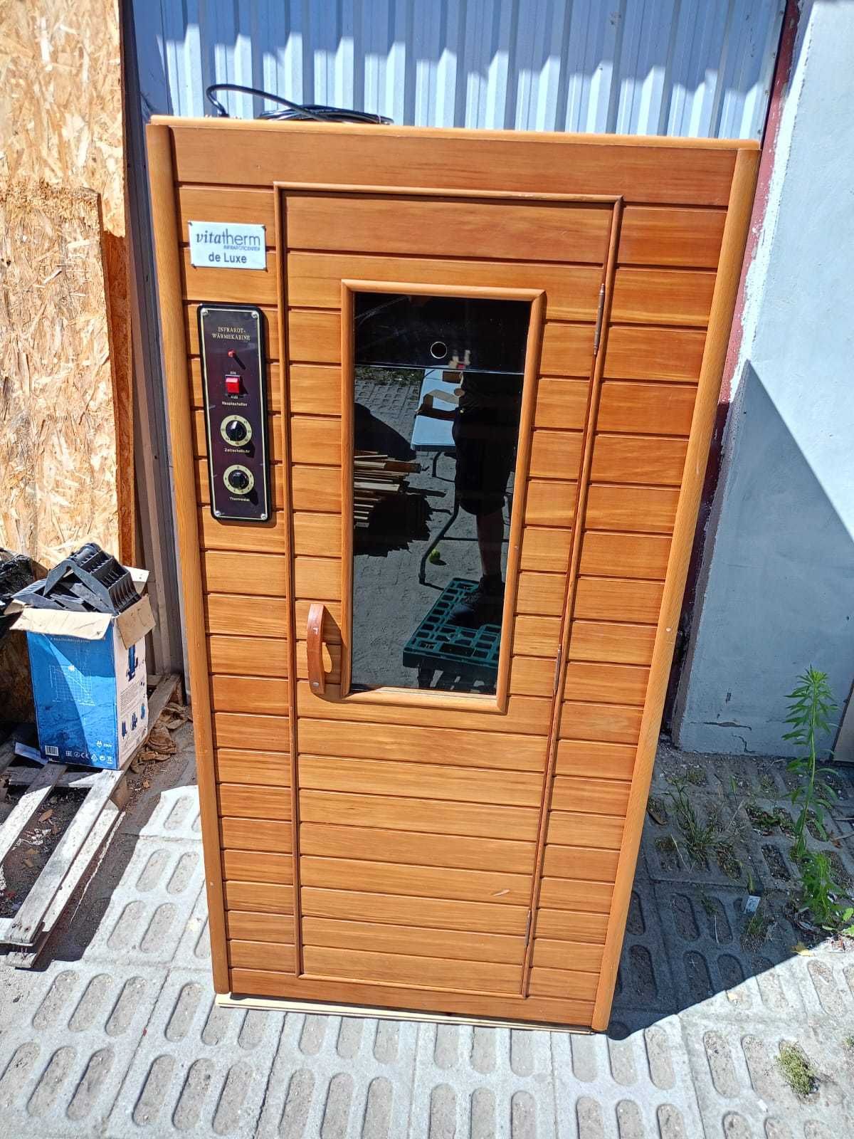 Sauna zewnetrzna 1 os FIŃSKA 2w1 infrared Vitaterm 230V 1350W piec 3KV