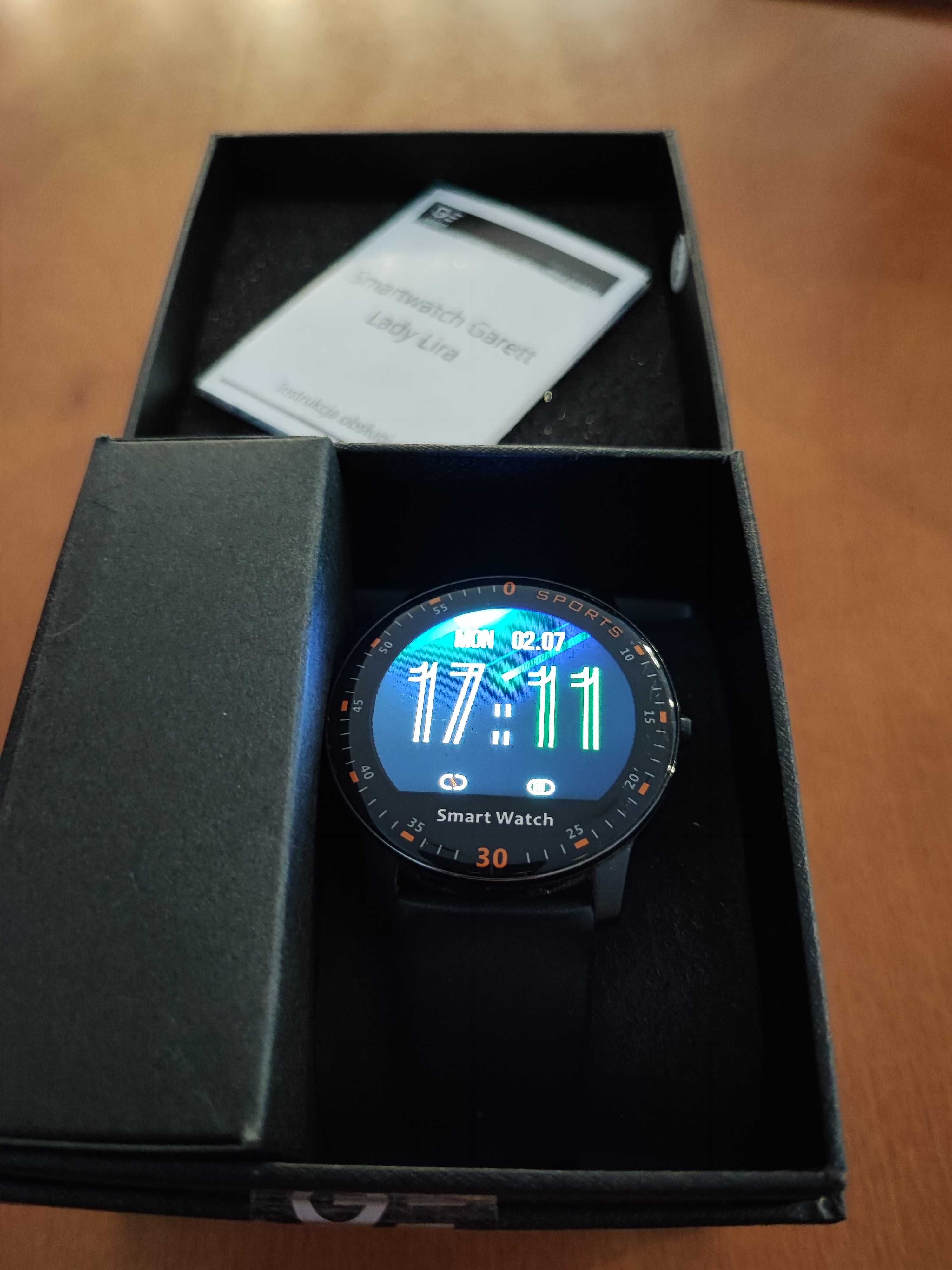 Smartwatch zegarek Garett Lady Lira czarny.