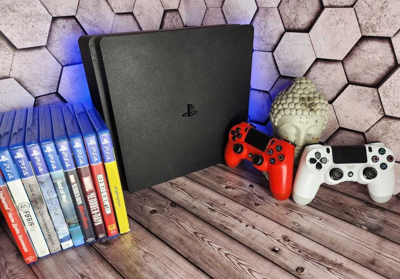 Sale - 30%‼️ Приставка Playstation 4 slim 1tb + Ігри (Наложка)