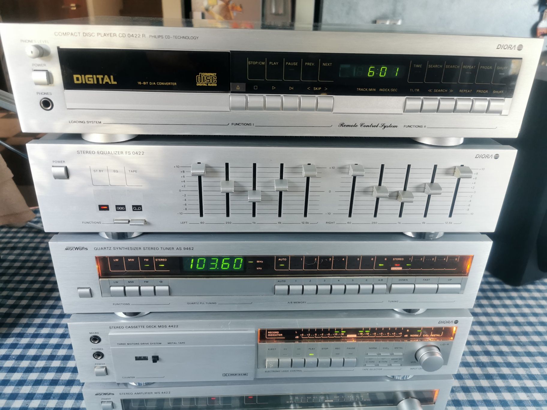 Wieża Stereo Unitra Diora MacWatts SSL 0422- 5 el. SUPER STAN Radmor