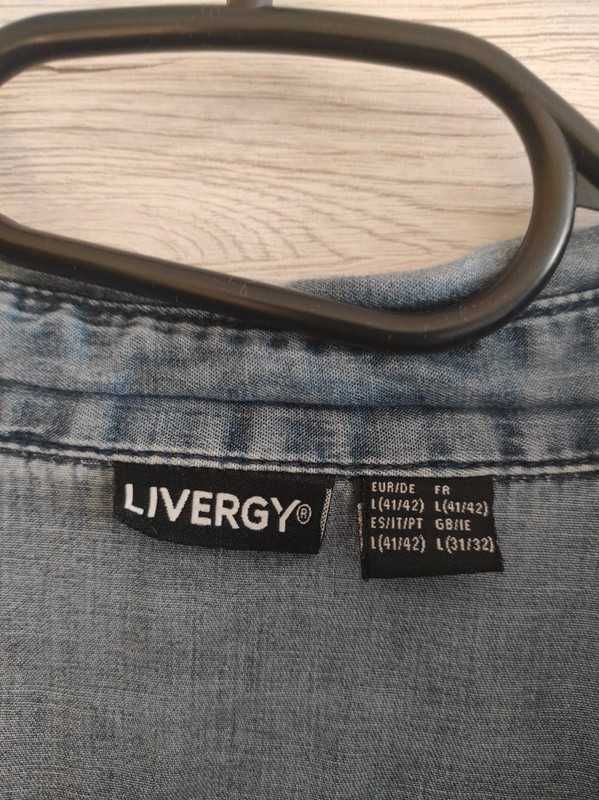 #Koszula męska #jeansowa #Livergy L