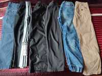 Spodnie chłopięce jeansowe, dresowe, bawełniane roz. 128