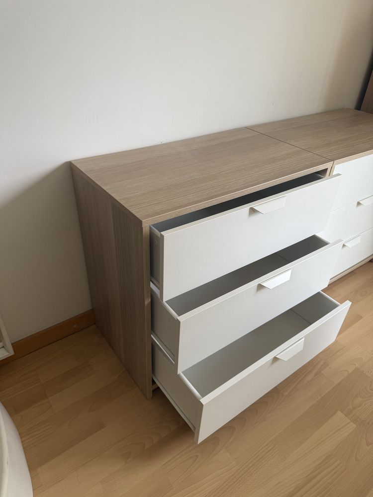2 Cómodas c/ 3 Gavetas