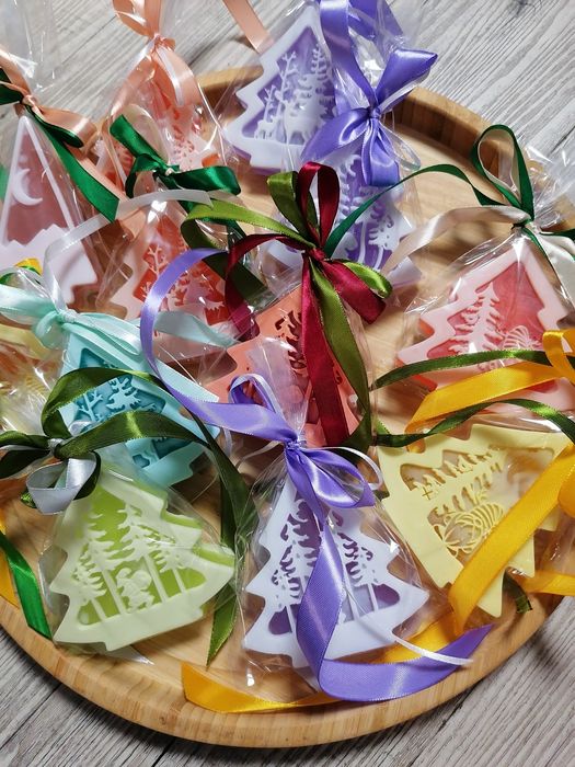 Mydełka mydło ręcznie robione Prezent na święta choinka 12szt