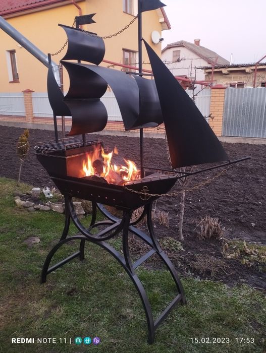 Мангал "Корабель,барбекю"Екслюзивна робота 1 у свому родіі
