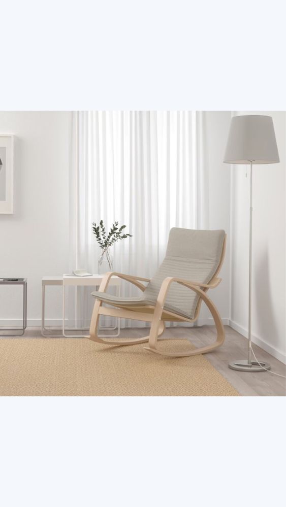 POÄNG Krzesło drewniane bujane IKEA