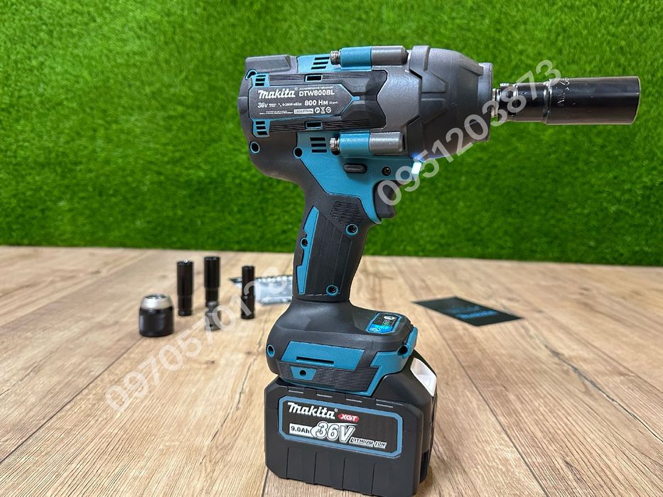 Набор 2/1 Makita Гайковерт DTW850BL + Болгарка DGA504BL с 2акб 36V 9Ah