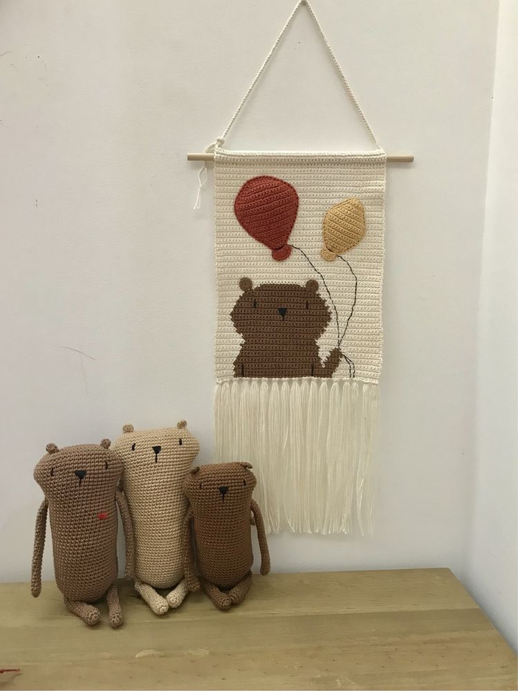 Urso castor em crochet / amigurumi