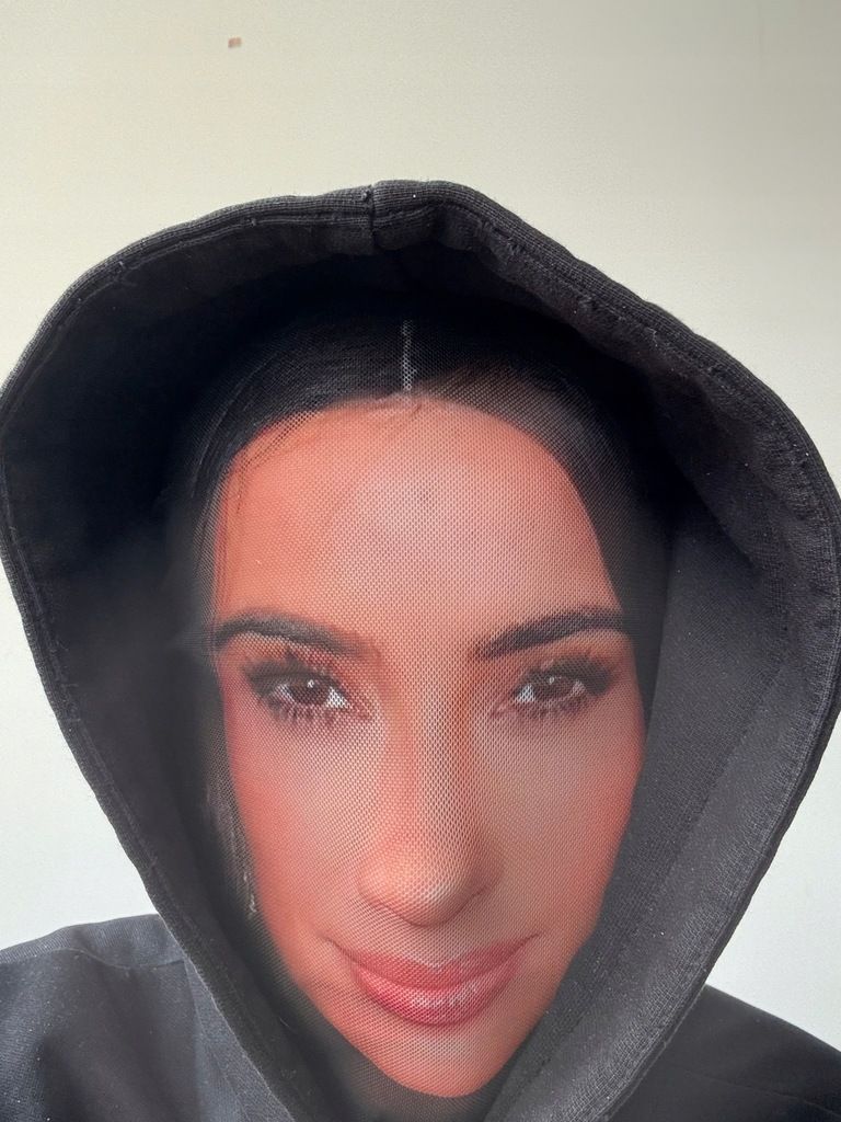 Śmieszna maska Kim Kardashian twarz prezent
