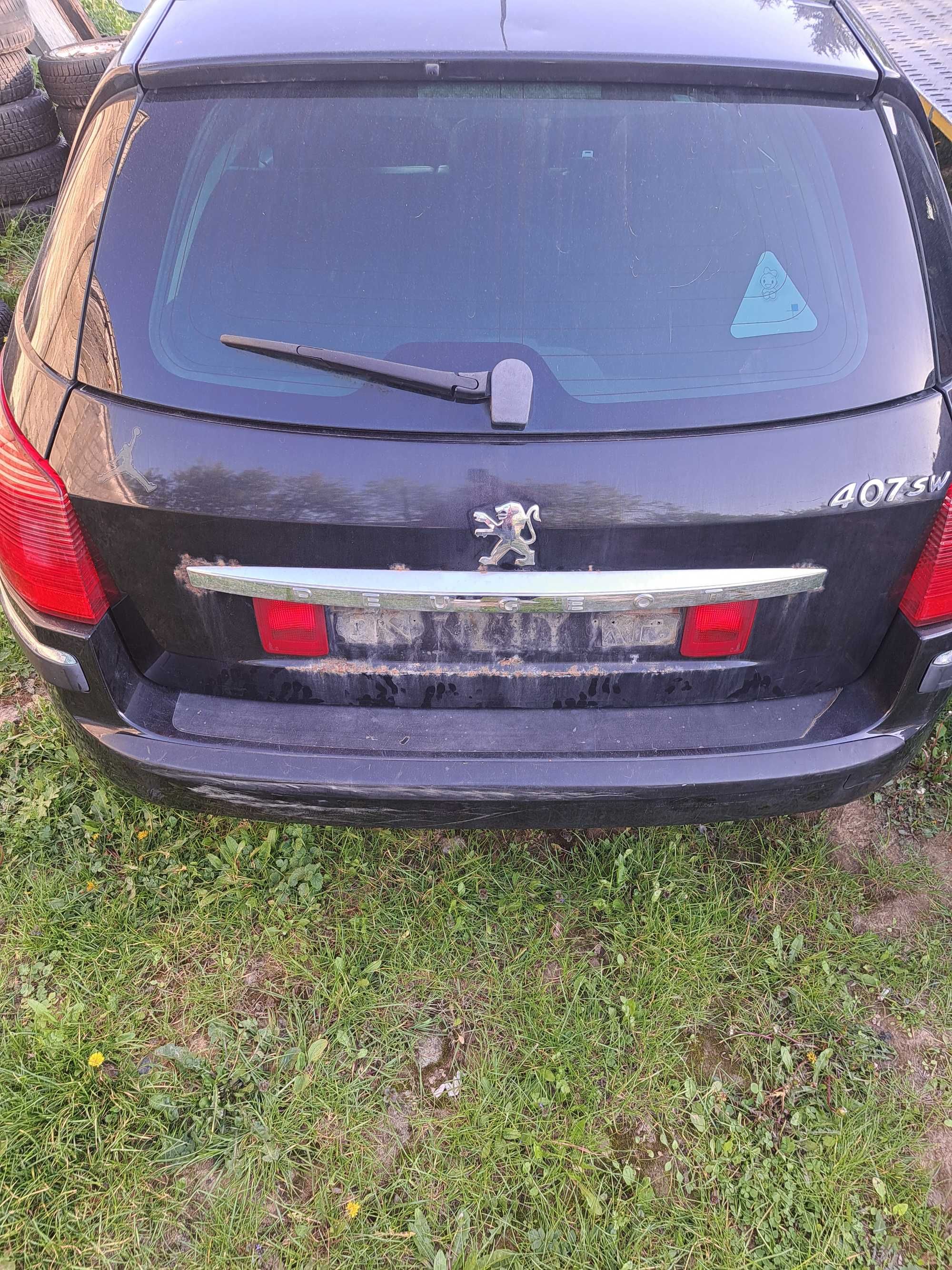 Peugeot 407 sw klapa zderzak lampa maska EXLD drzwi błotnik szyba pas