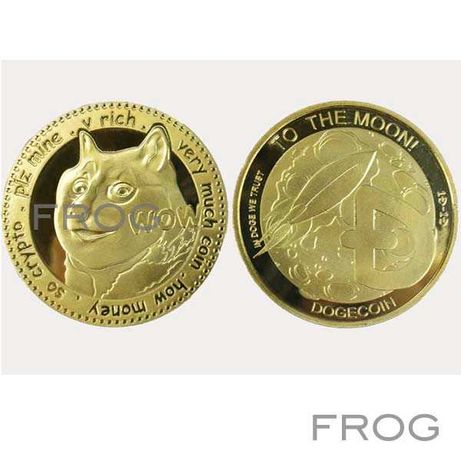 Сувенирная монета Dogecoin, DOGE, Криптовалюта,Wow