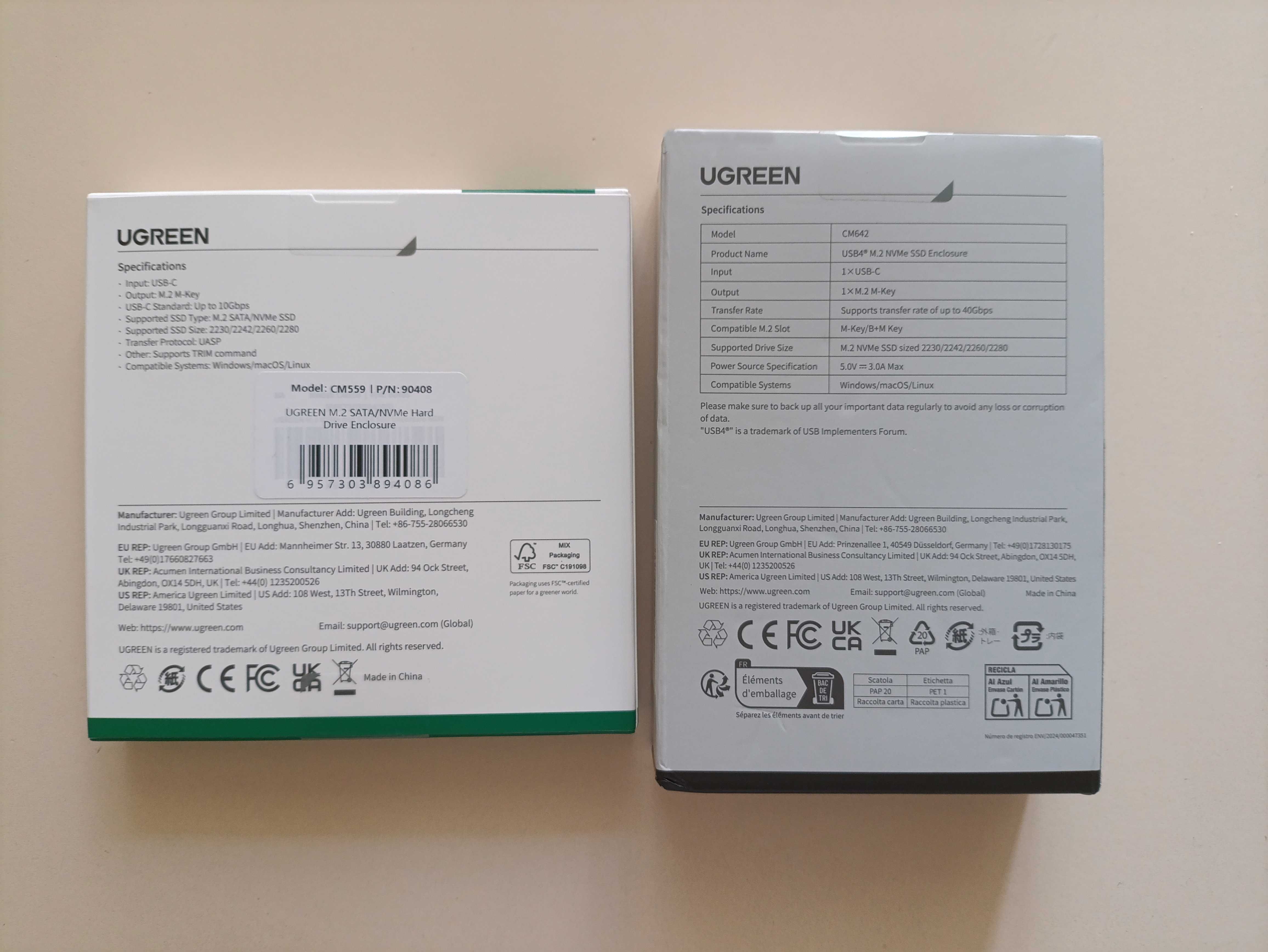 Кишеня ssd UGREEN CM642 Ugreen CM559 nwme sata карман югрін для ссд