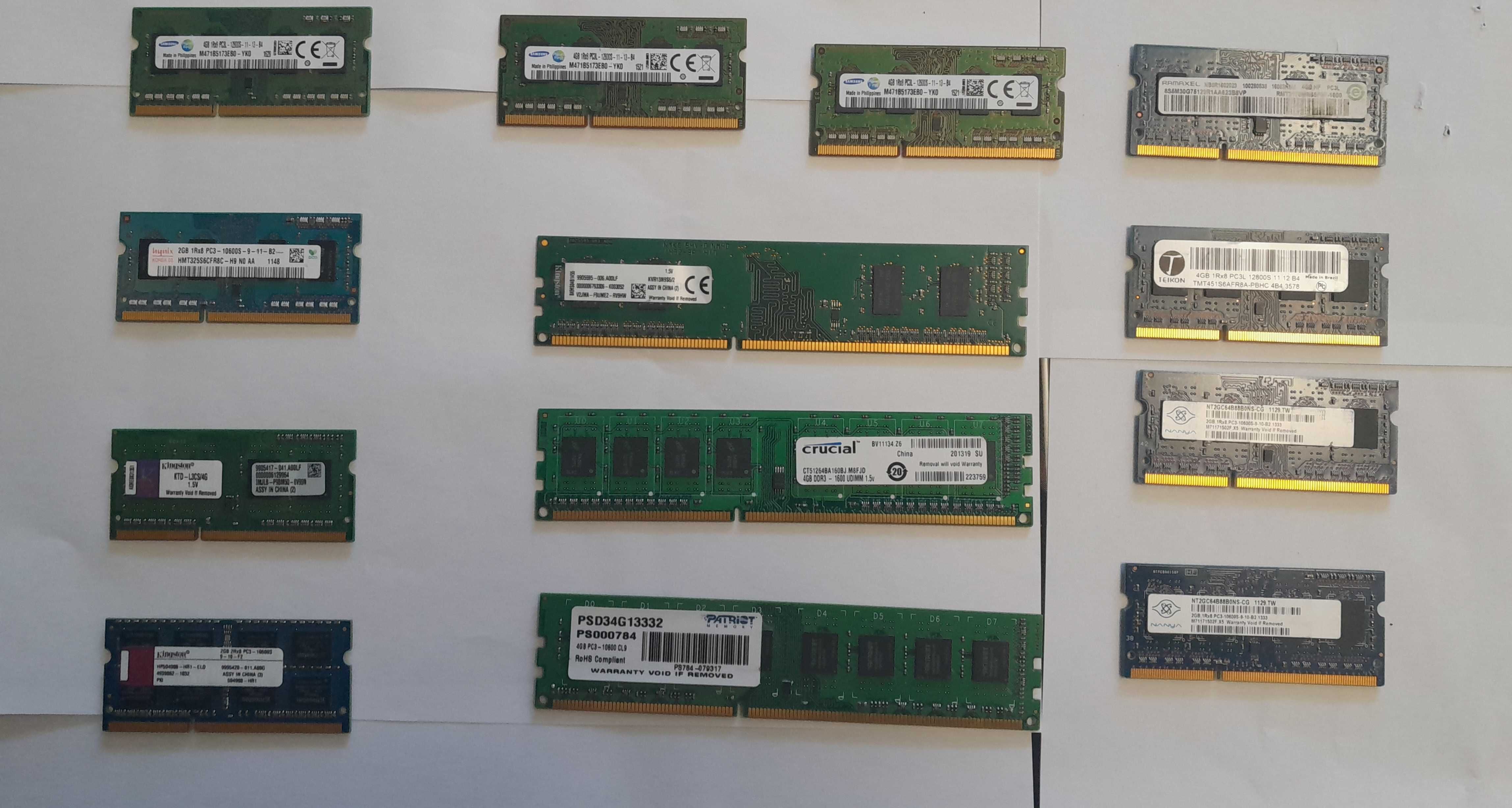 Оперативна пам'ять SODIMM, UDIMM, SOD, деталі в описі.