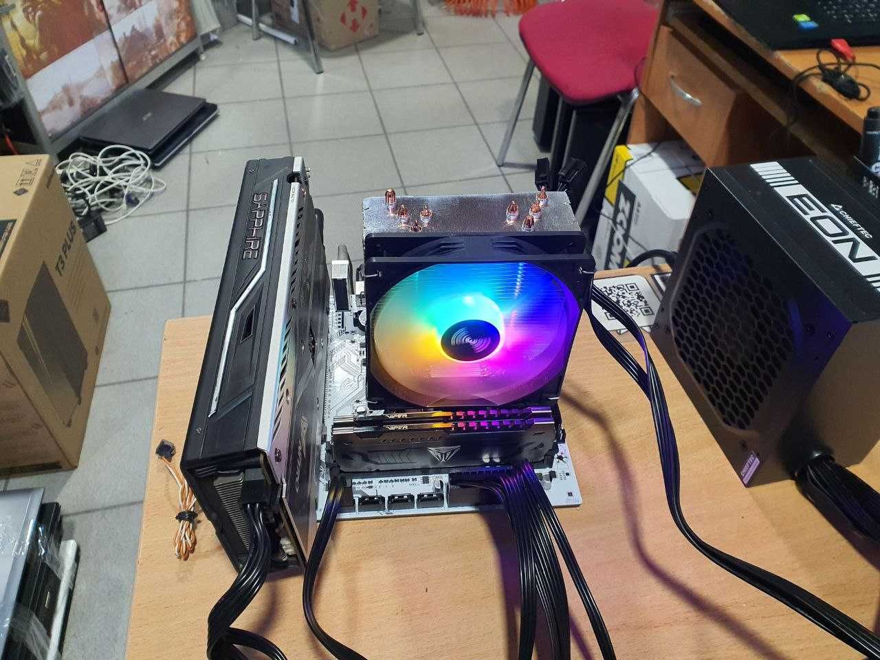 Матер плата sAM4 Machinist B450 TFA с Ryzen 5 3600 кулер RGB.