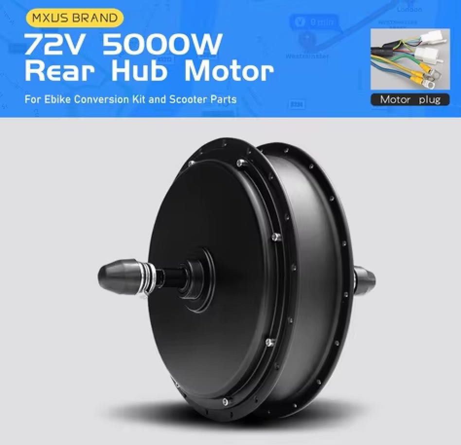 Мотор-колёса Mxus 1500W, 3000W, 5000W с напряжением от 48 вольт до 72