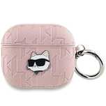 Etui Karl Lagerfeld Monogram Choupette Head na AirPods Pro 2 - różowe