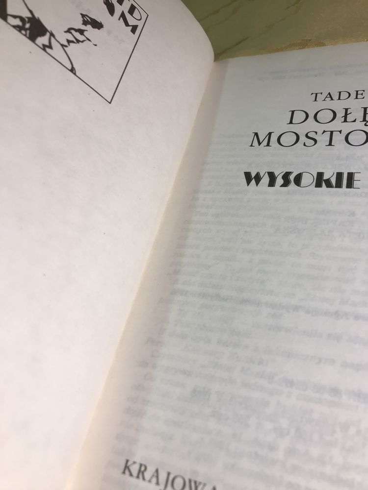 Książka Tadeusz Dołęga Mostowicz Wysokie progi lata trzydzieste