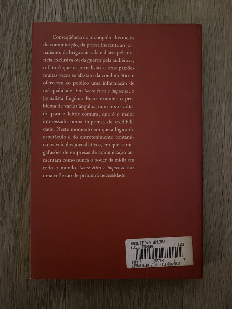 LIVRO Sobre Ética e Imprensa