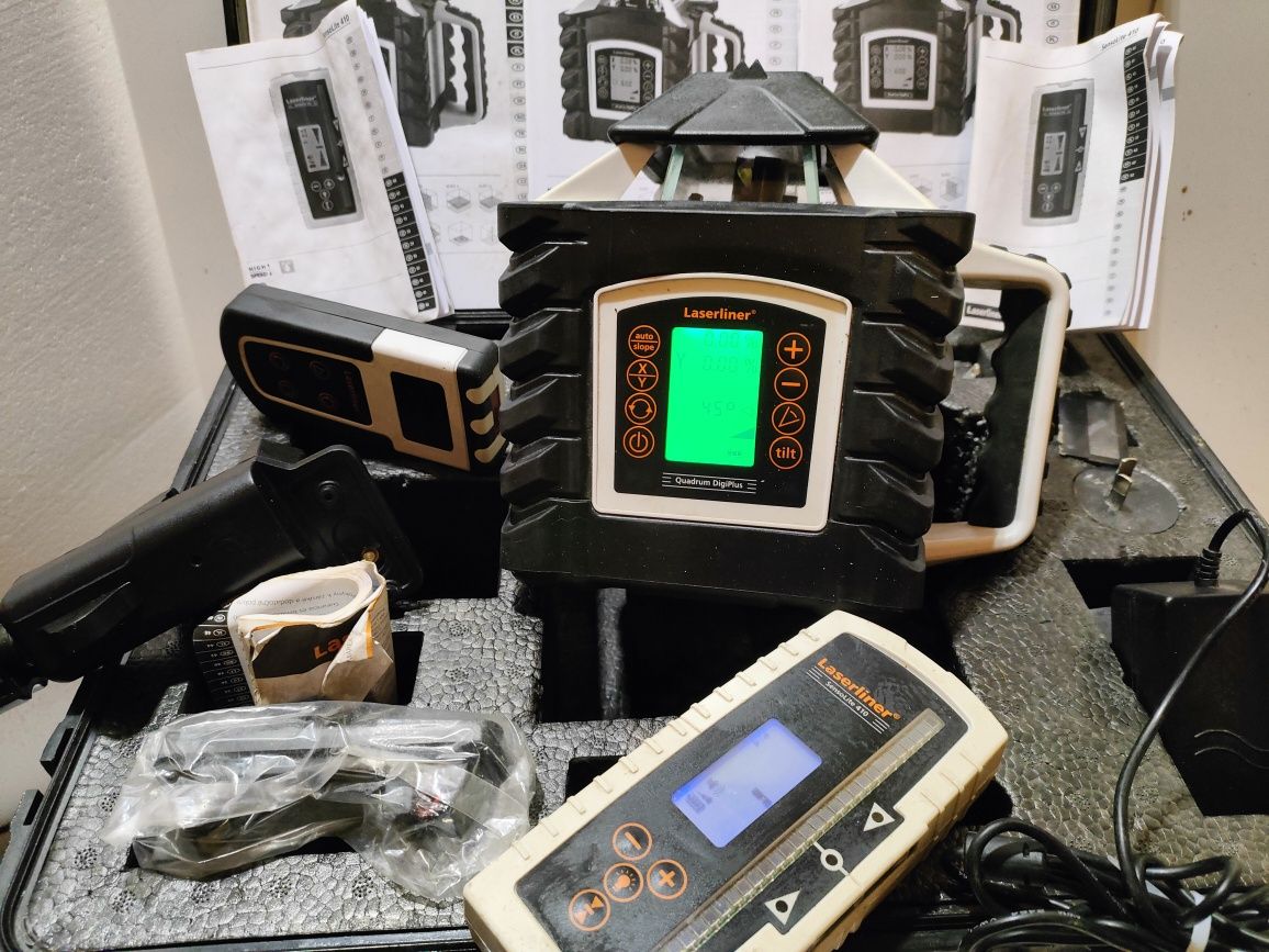 Laser rotacyjny Laserliner Quadrum DigiPlus pełny zestaw