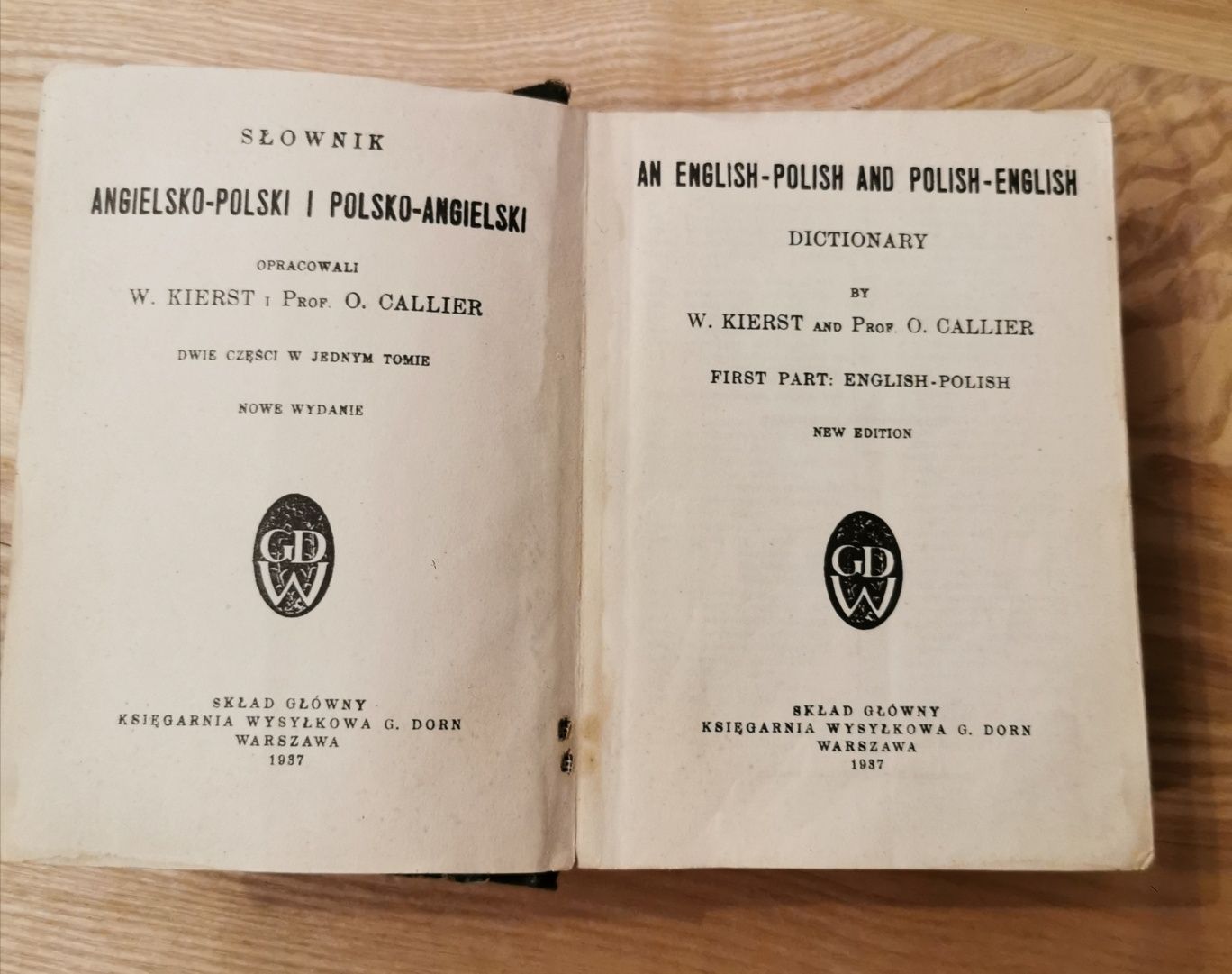 Słownik angielsko polski 1938 r
