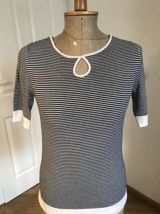 Nowy Sweterek w delikatne paski, 100% bawełna