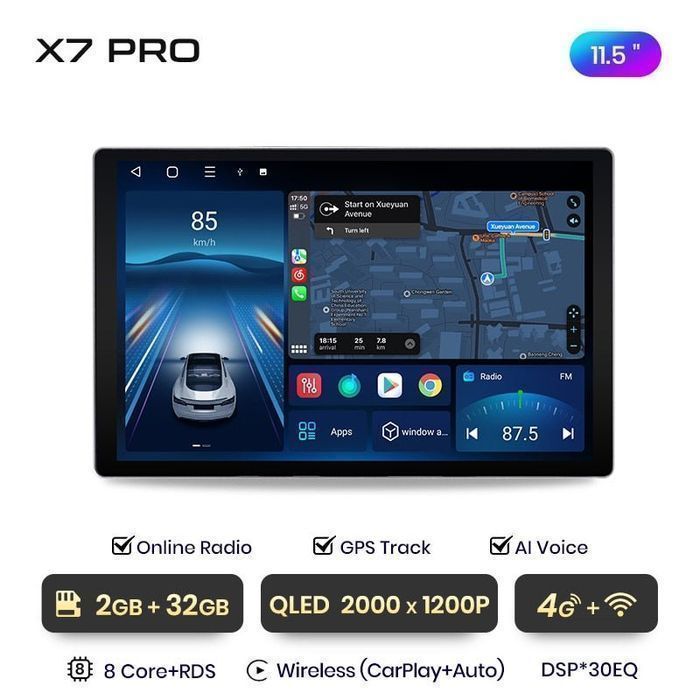 Radio nawigacja Ford Mondeo 3 2000 - 2007 Android Auto CarPlay 2GB