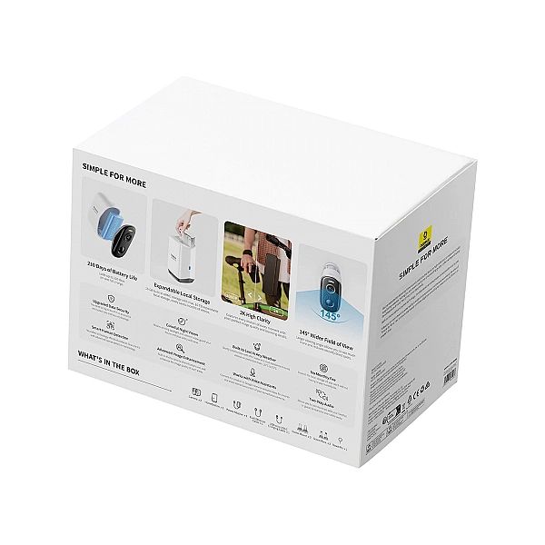Zestaw monitoringu zewnętrznego Baseus Security N1/2K (2 kamery) - bia