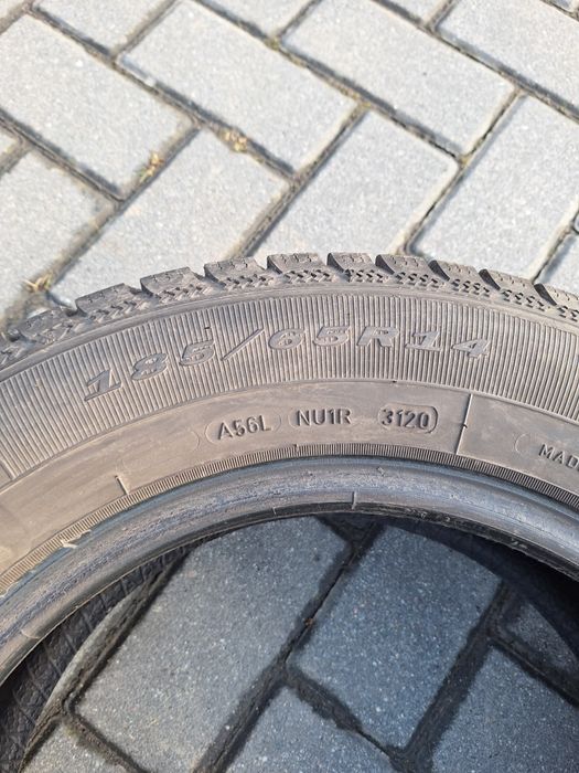 Cztery zimowe opony marki Dębica 185/65 R14