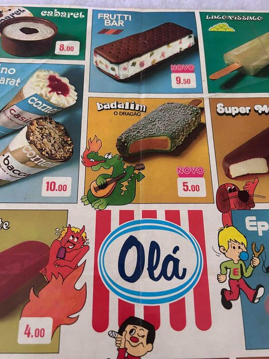 Parte do Cartaz de Gelados Olá de 1977
