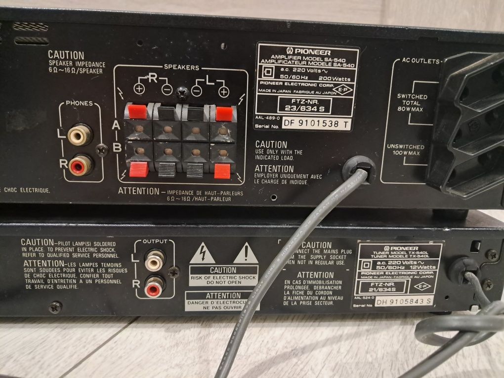 Wzmacniacz pioneer SA-540 plus tuner TX540L0