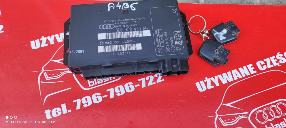 Moduł Komfortu z Dwoma Pilotami Audi A4 B6 Części Blask Gołdap