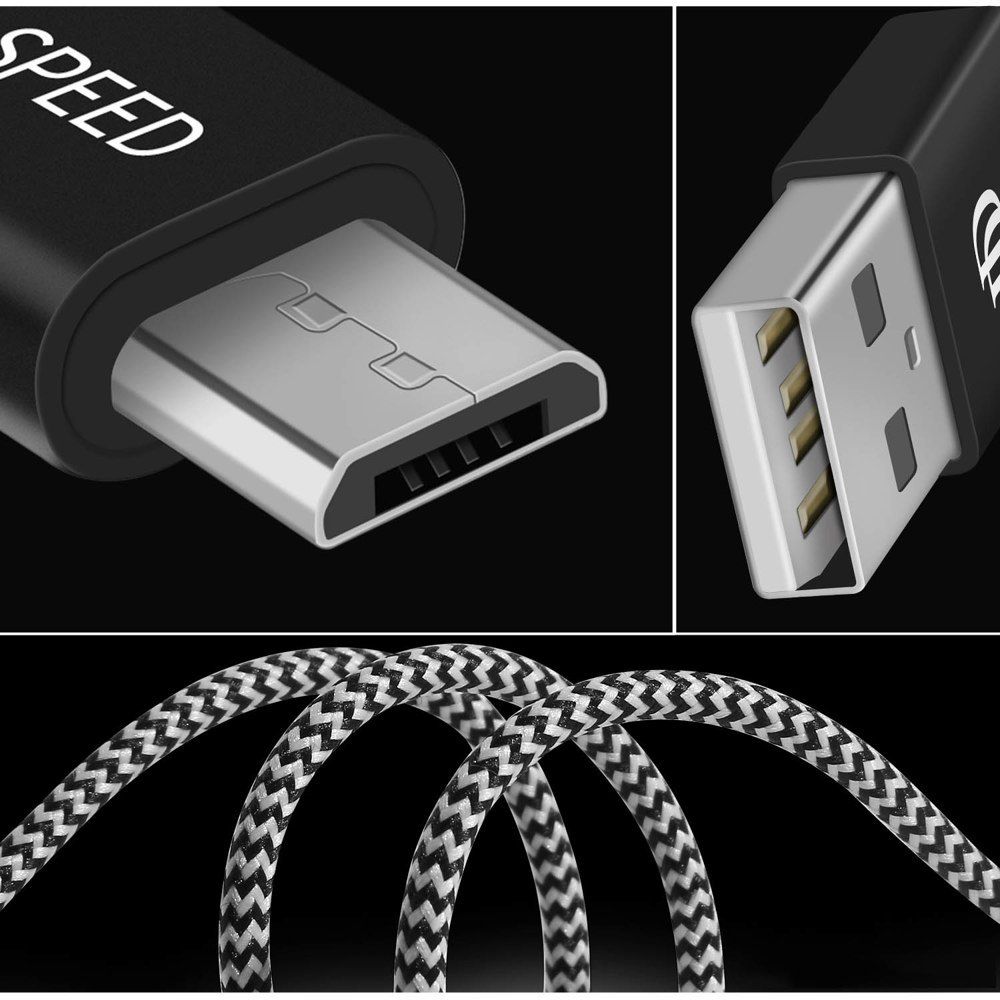 Kabel Przewód Usb / Micro Usb 2.1A 2M Dux Ducis K-One Series Czarny