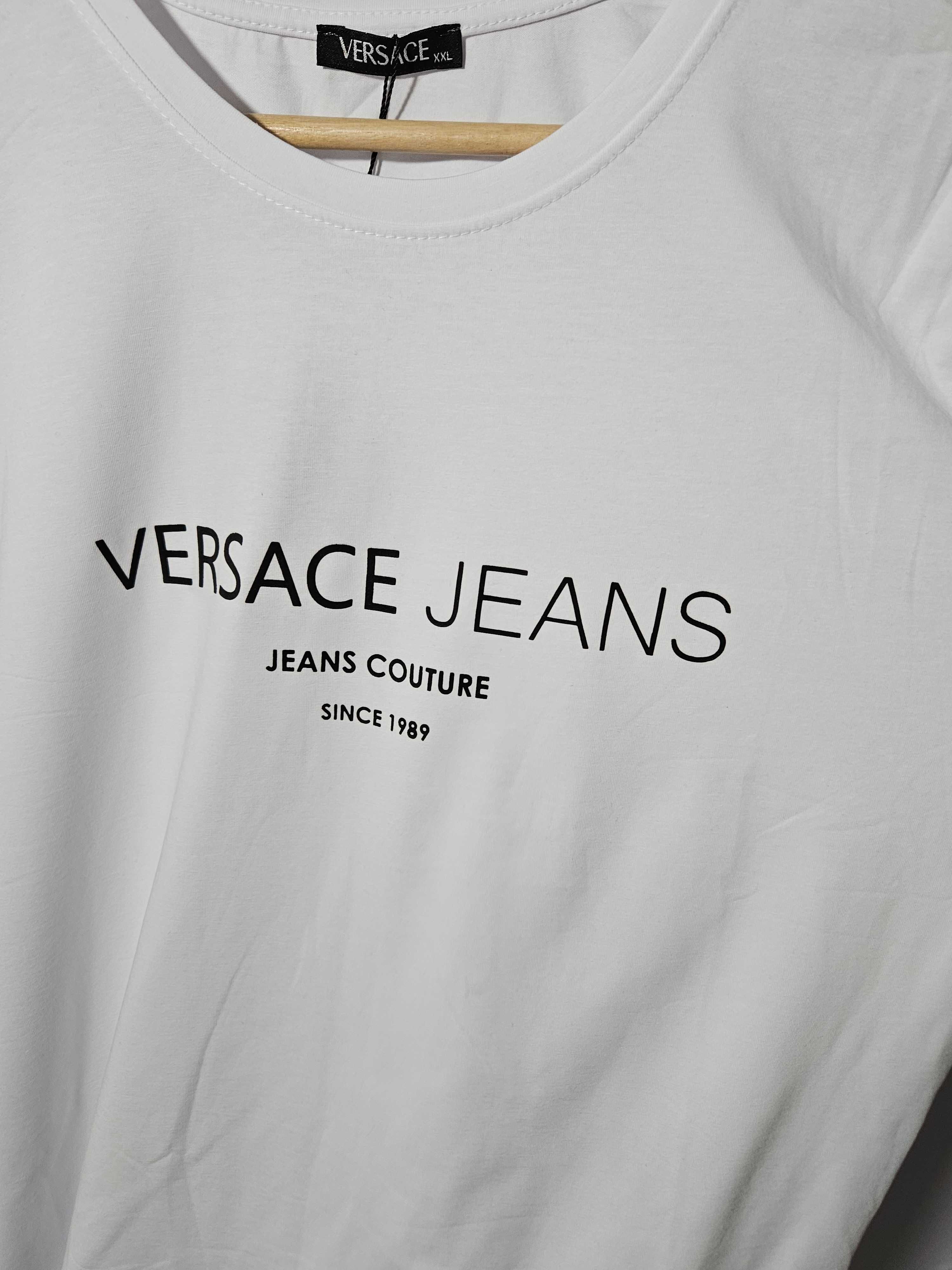 T shirt koszulka męska Versace Jeans roz XL biała