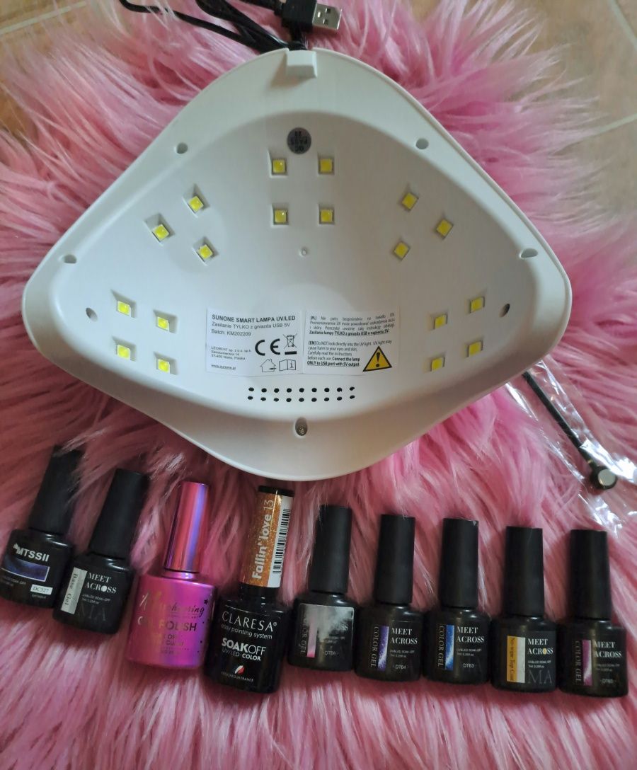 Lampa uv do paznokci z zestawem uzyta 2 razy