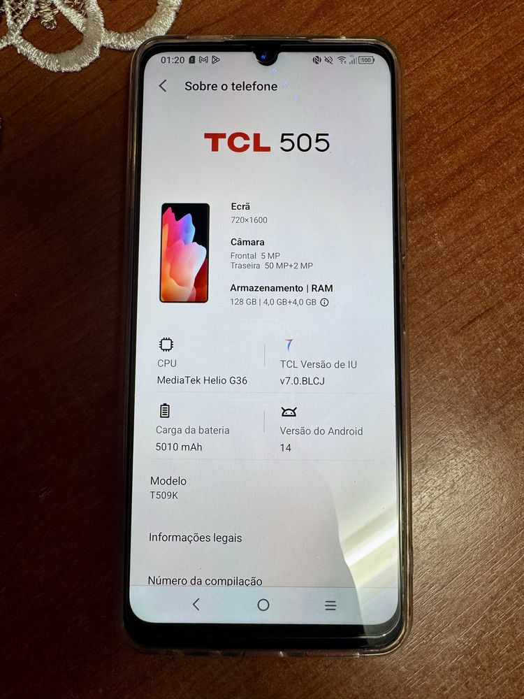 Vendo telemovel completamente como Novo TCL 505