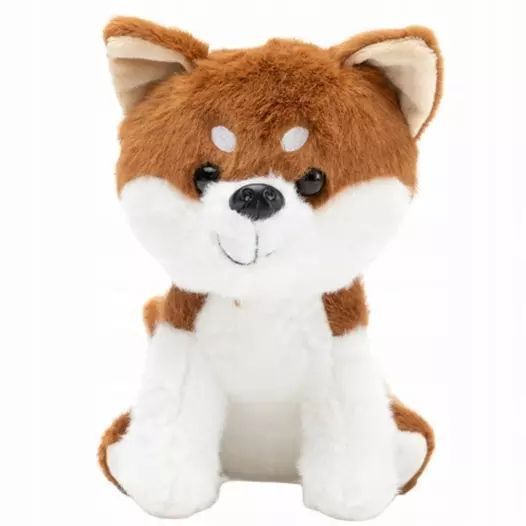 Pluszowy Piesek Shiba Inu Brązowo-Biały 20 cm. Leantoys