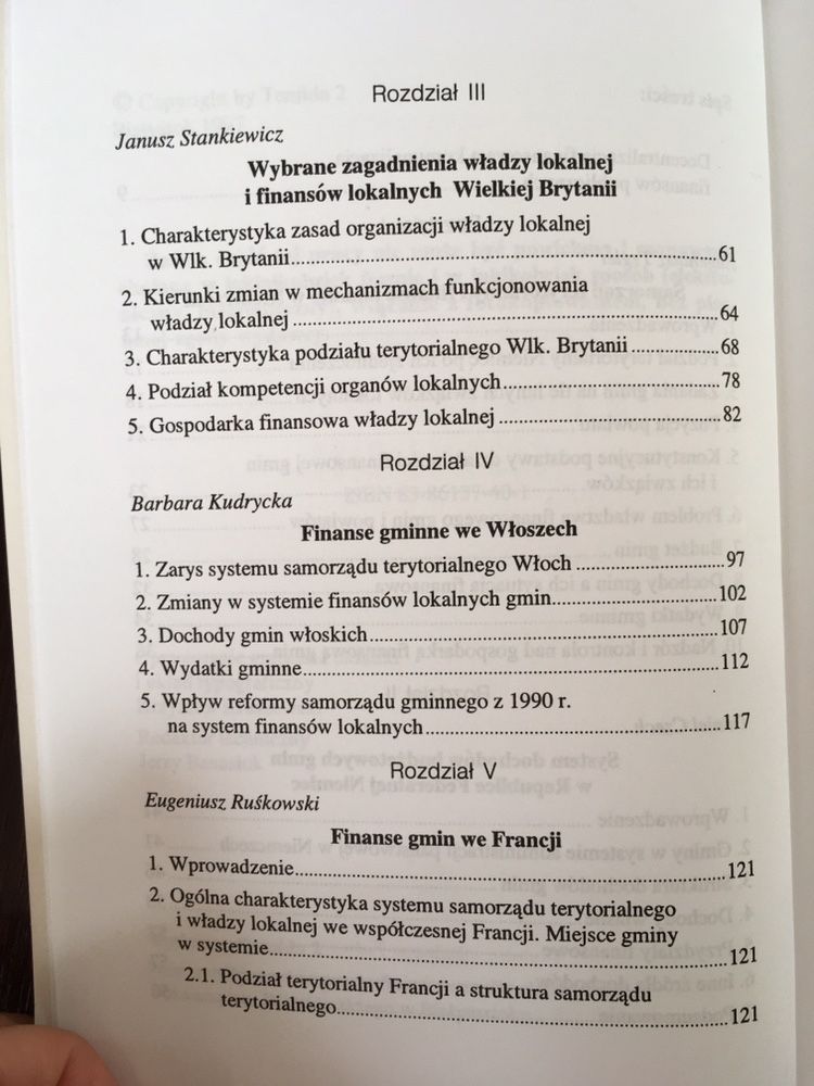 „Finanse komunalne w wybranych krajach europejskich” E. Ruśkowski