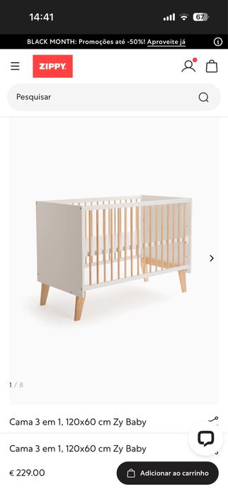 Cama de bebé em muito bom estado