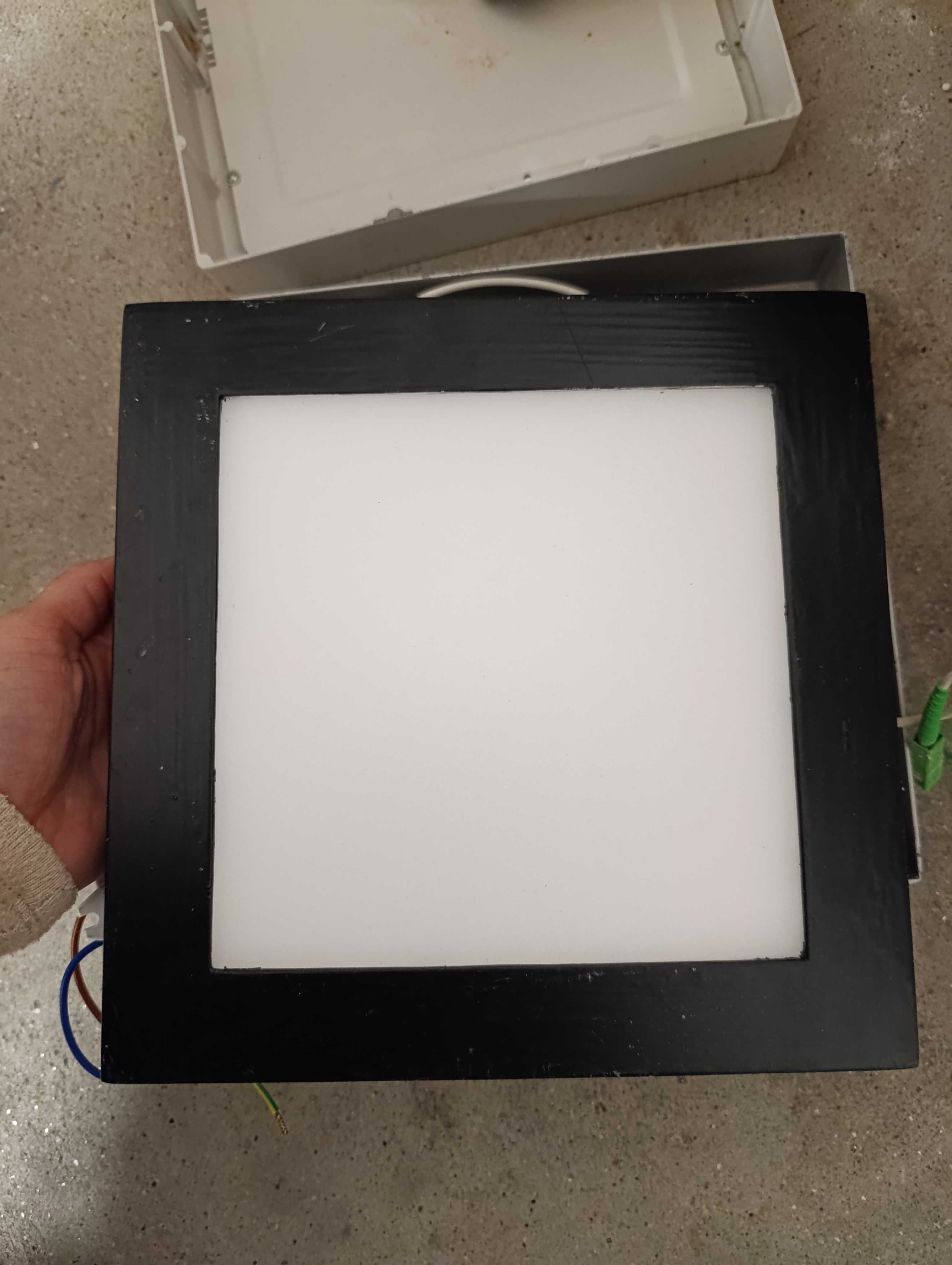 Candeeiros quadrados Led metal