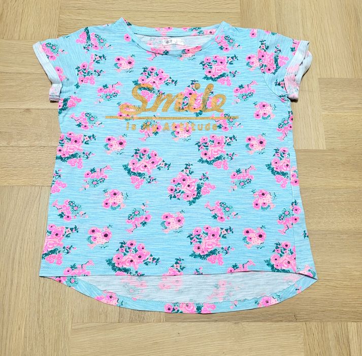 Pepco 122 bluzka T-shirt koszulka bluzeczka kwiatki róże
