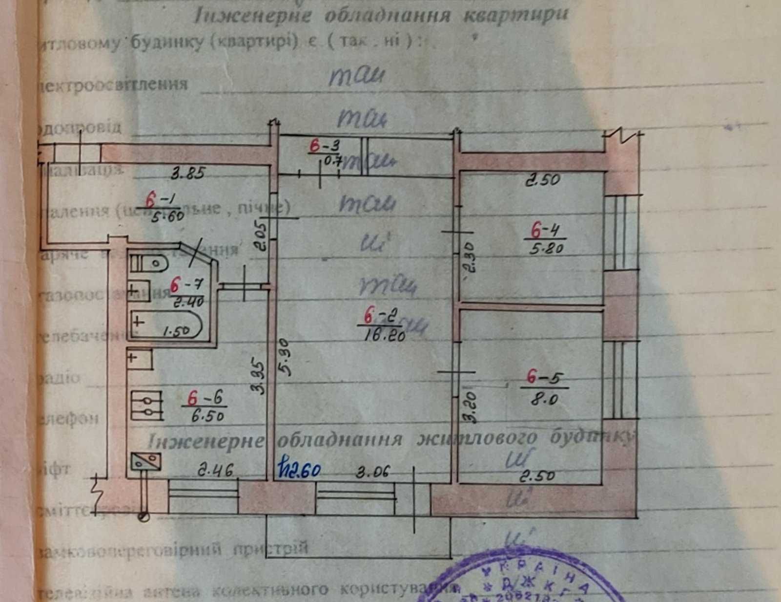 Продаж 3-кімнатної квартири в м. Кагарлик, центр